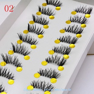 10 Pairs BEauty MakEuP Mini HalF CornEr BlaCk FalsE EyElasHE