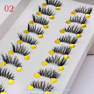 10 Pairs BEauty MakEuP Mini HalF CornEr BlaCk FalsE EyElasHE