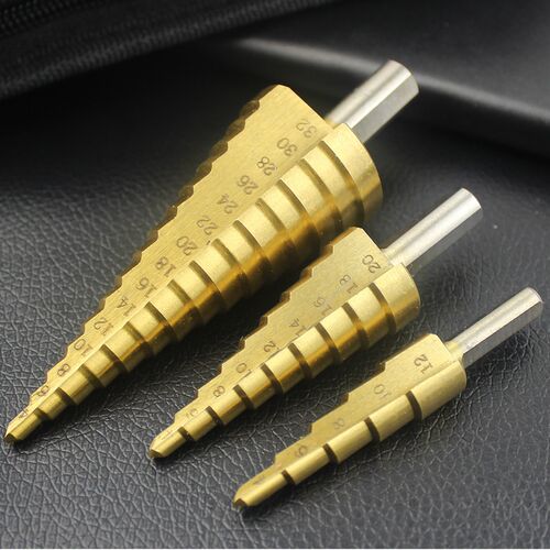 3Pcs Metric Spiral Flute The Pagoda Shape Hole Cutter 4-12/2