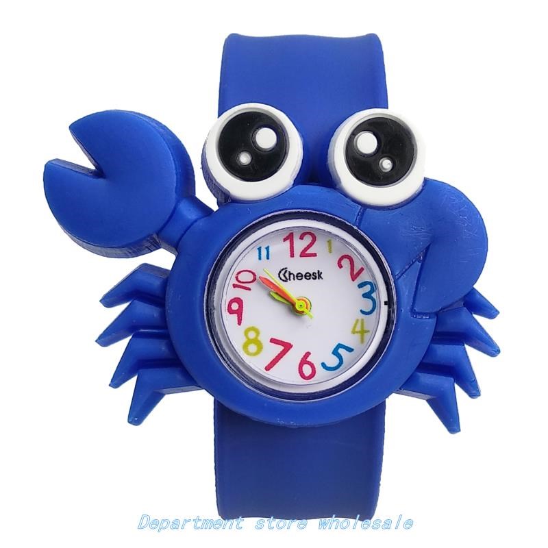 Cute Crab Shape KidS WatCheS Soft SiliCone Children WatCh fo