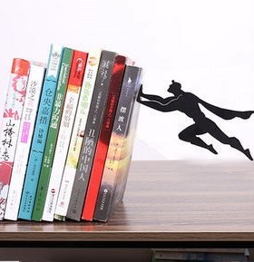 Creative DC Superman Batman Metal Desk Stands Bookend Holder