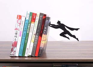 Creative DC Superman Batman Metal Desk Stands Bookend Holder