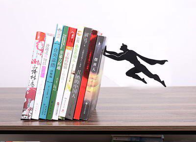 Creative DC Superman Batman Metal Desk Stands Bookend Holder
