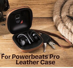 Leather Earphone Case for Powerbeats Pro Hard Headset Cover