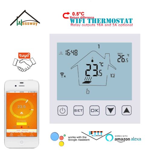 EU 3A floor heating thermostat wifi temperature controller f