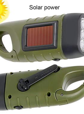 Portable LED Flashlight Hand Crank Dynamo Torch Lantern Prof