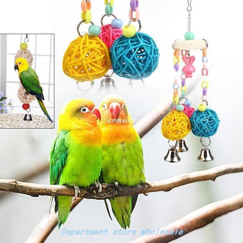 Multicolor Beads Bird Toys Pets Parrot Toys Bird Ladder Para