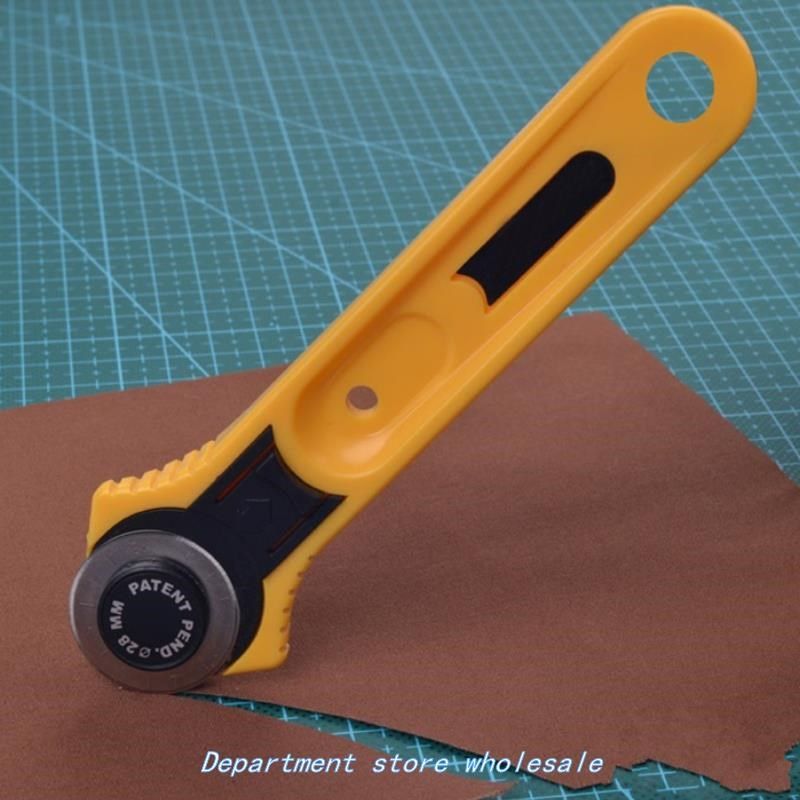 1pcs 28mm rotary cutter leather craft circular cut yellow bl