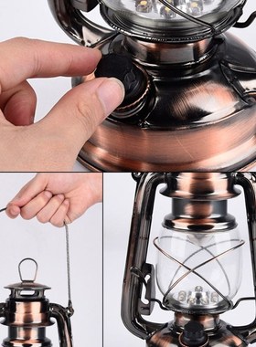 Vintage LED Lamp Lantern Energy Saving Handheld Flashlight w