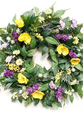22inch Artificial Spring Wreat Front Door Wreath Handcrafted