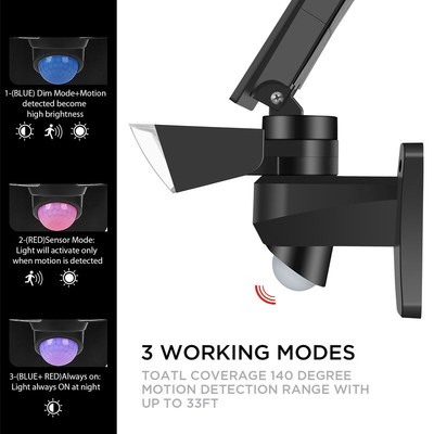 Solar Wall Light Double Head Solar Light Human Body Motion S