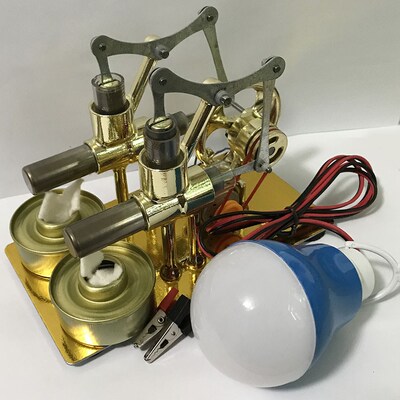 Stirling Engine Balance Engine Motor Model Heat Steam Educat