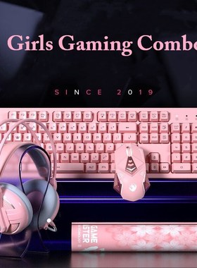 Girl's Gaming Combos Keyboard with 19 Key No Punch 4800DPI M