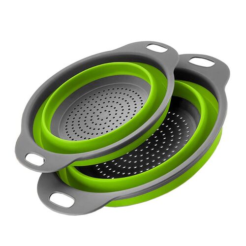 Stock Foldable Colander Food Grade Pasta Strainer Fruit Vege