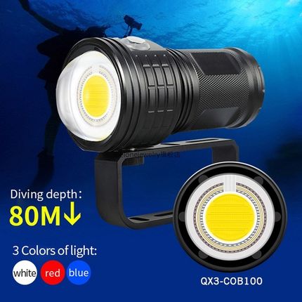 500W 120000 LM Diving Flashlight Photography LED Light nderw