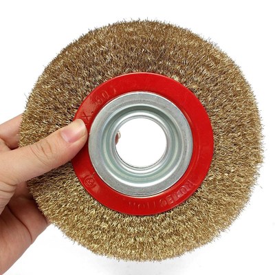 Wire Brush 150mm Wire Wheels Round Brass Plated Steel Stainl