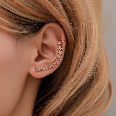 Yobest Fashion No Pierced Ear  Cuff Wrap Ear Leaf Feather Pe