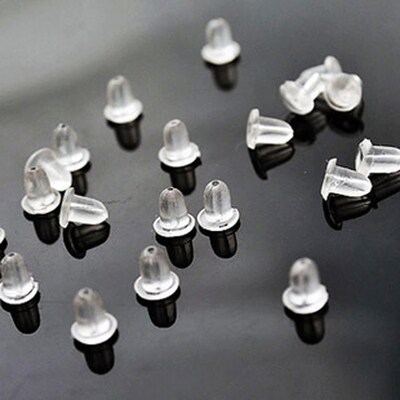 2019 Fashion 100PCS/set Silicone Earring Back Stopper Flower