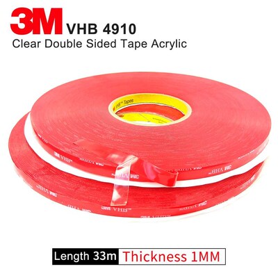 Clear 3M VHB Acrylic Foam Tape  1.0MM Thick,3M 4910 high tem