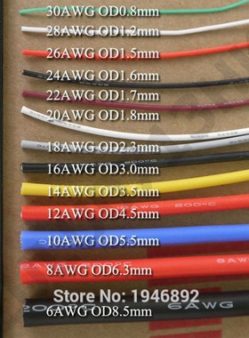 20 meters (65.6ft) 20AWG high temperature resistance Flexibl