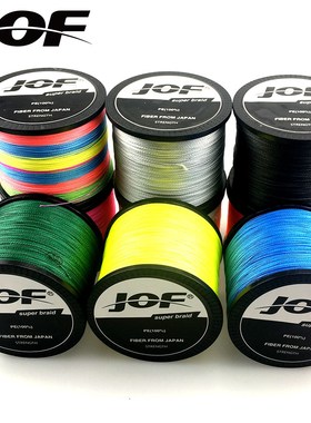 JOF Woven wire 1000M 100M PE Braided Fishing Line 4 strands