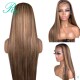 150% Lace Invisible Ombre 13X6 Straight Highlight Color Fron