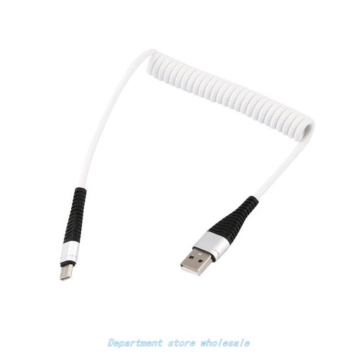USB-C Type C Cable stretched Coiled Spring Spiral Type-C Mal