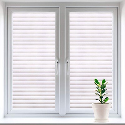 Privacy Window Film Self Adhesive Film Blinds Stripe Glass