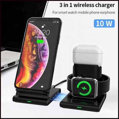 3 In 1 Magnetic Wireless Charger For Apple Watch Airpods Pr