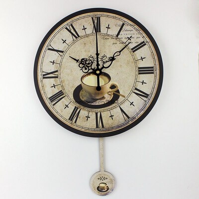 Modern coffee large decorative wall clocks mute Home decorat