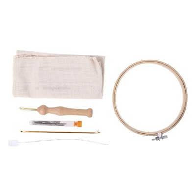 Embroidery Pen Punch Needle Kit with Embroidery Hoop Ring Bi