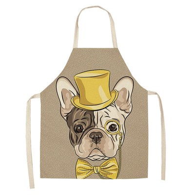 Parent-child Kitchen Apron Funny Cartoon Dog Printed Sleevel