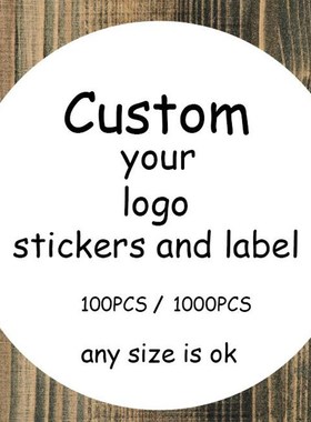 100 Pieces,Photo,custom stickers,label Personalise,LOGO,tran