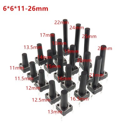 50pcs/lot microswitch Panel PCB Momentary Tactile Tact Mini