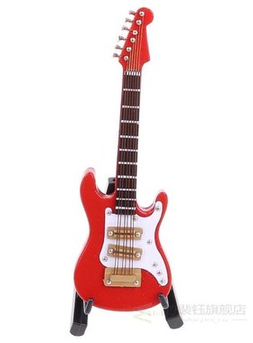 10cm Miniature Electric Guitar Replica with Box Stand Musica
