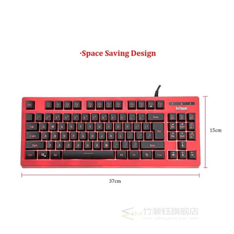 Customizable RGB Backlight Gaming Keyboard Mechanical Feel 8