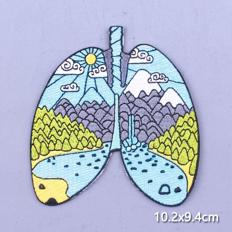 pulaqi mountain space stripe applique patch iron on embriod