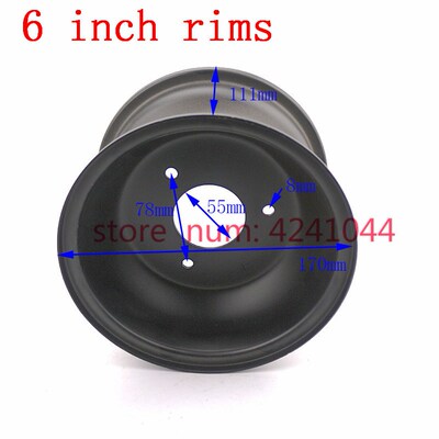 ATV 3 hole Vacuum rims 6 inch wheel hub use 145/70-6 13x5.00
