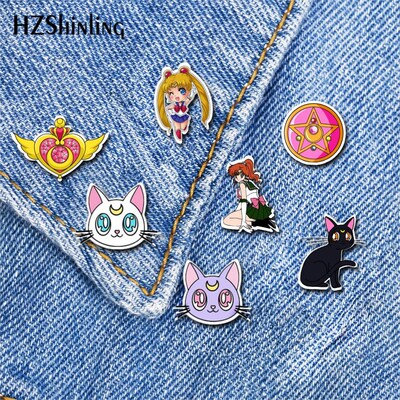 2019 New Sailor Moon Acrylic Lapel Pin Super Sailor Moon Pi