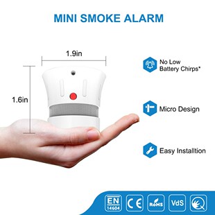 CPVan FSD001 Mini Smoke Detector CE EN14604 Smoke Alarm 5 Ye