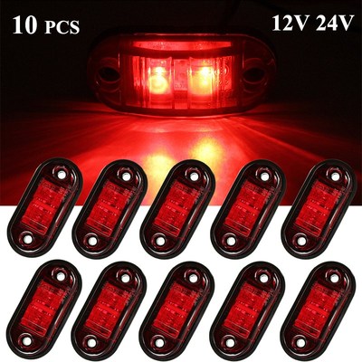 10PCS 12V 24V LED Side Marker Lights trailer lights Auto Tru