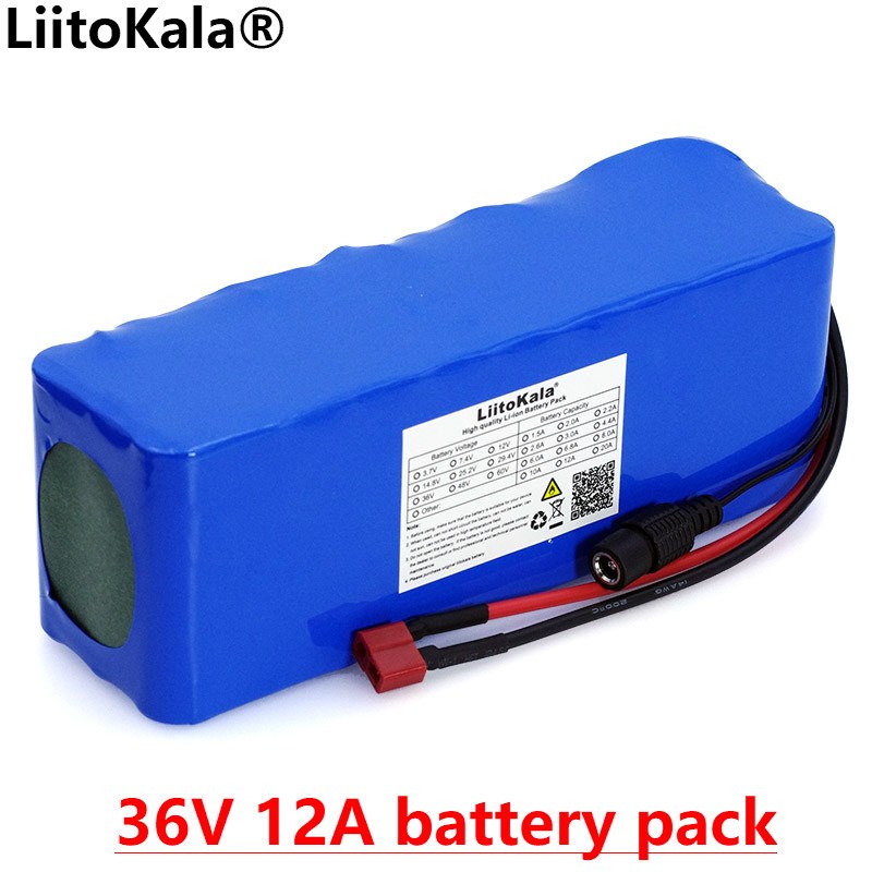 Liitokala 36V 12Ah 18650 10s4p Lithium Battery pack High Pow