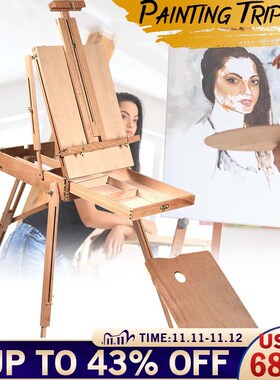 Portable Folding Durable French Easel Wooden Sketch Box Arti