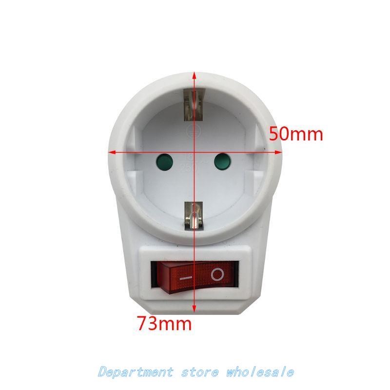 European Conversion Plug 1 to 1 Way Power Adapter Adaptor wi