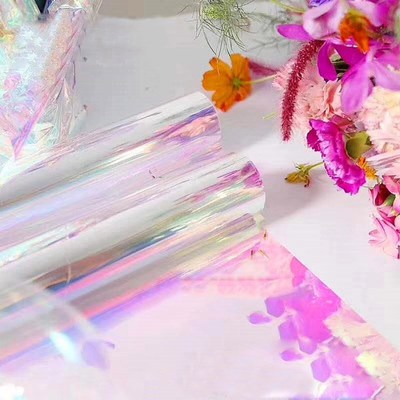 Iridescent Flower Bouquet Wrapping Cellophane Rainbow Film V