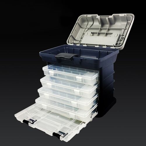 Fishing Tackle Box Portable 4 Layers Fishing Box Sea Boat Fi