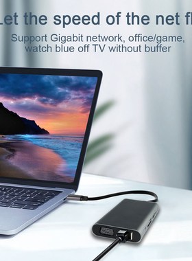 Type C To HDMI-compatible Hub 10 In 1 Multif Docking Station