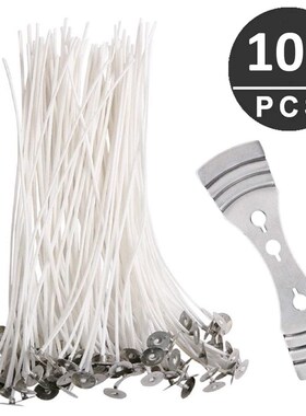 100pcs Cotton Candle Wicks +Candle Wicks tool Smokeless Wick