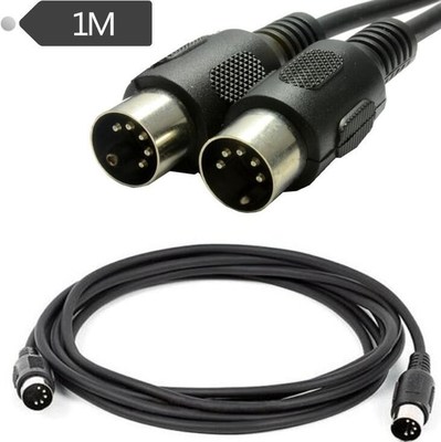 LBSC 3.28Ft  MIDI 5 Pin DIN Plug to 5 Pin DIN Audio Extensi