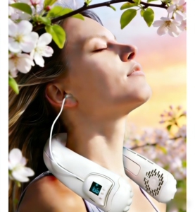 2026新款挂脖风扇蓝牙耳机通用无线静音USB充电无叶涡轮挂脖风扇